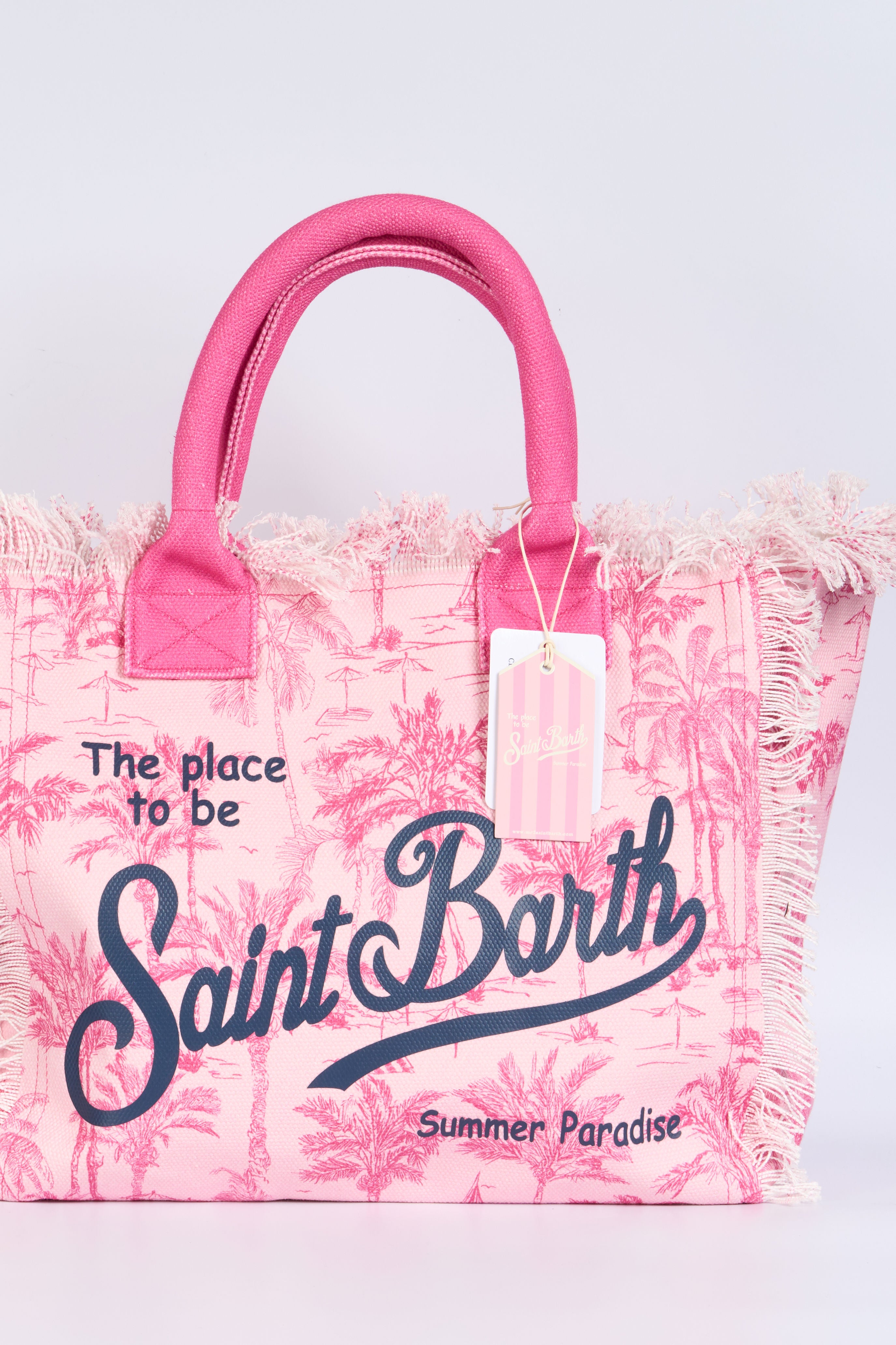 Mc2 Saint Barth Borsa Vanity Palme Rosa/bianco Donna-2