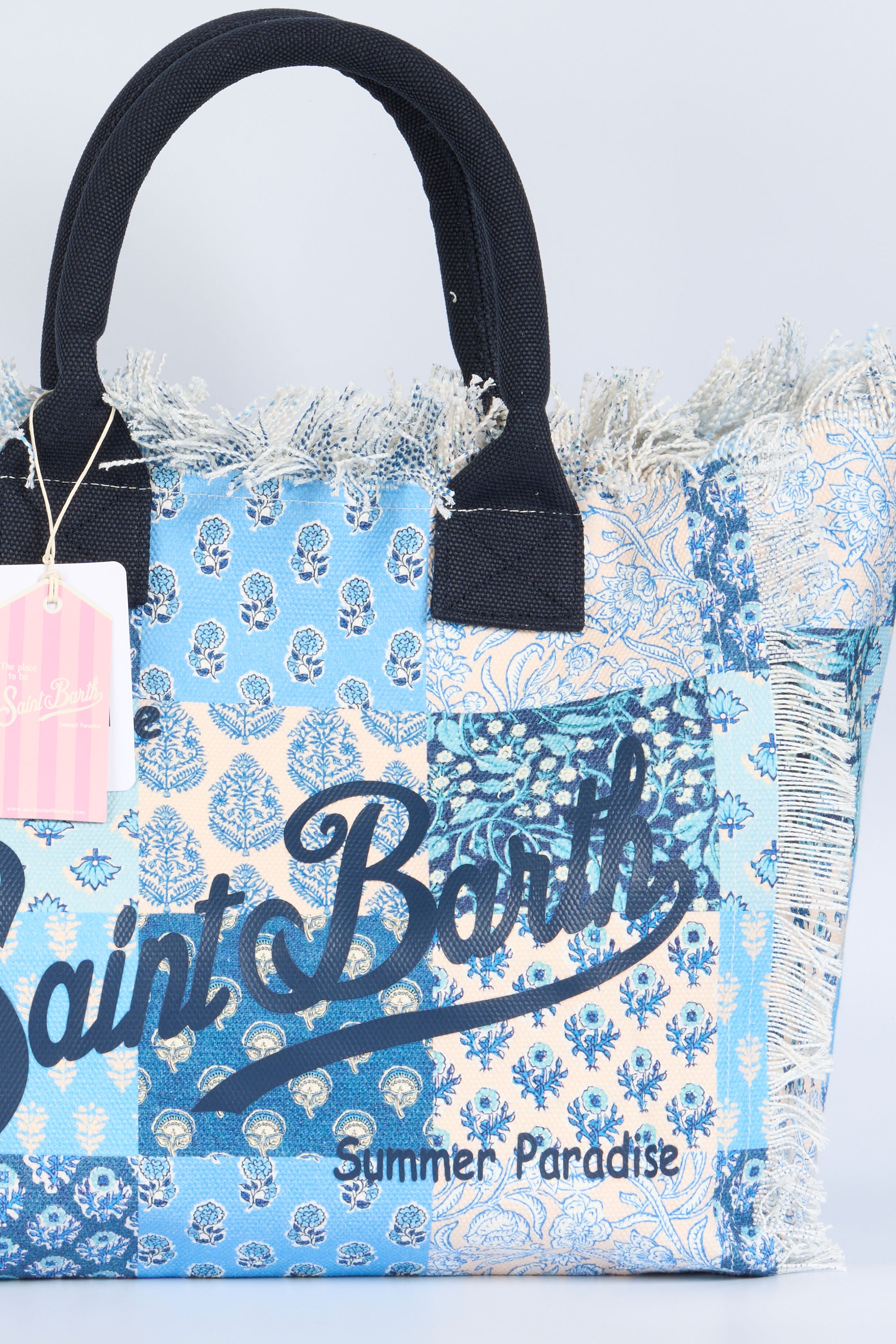 Mc2 Saint Barth Borsa Vanity Patch Azzurro Donna-2