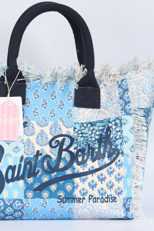 Mc2 Saint Barth Borsa Vanity Patch Azzurro Donna-2