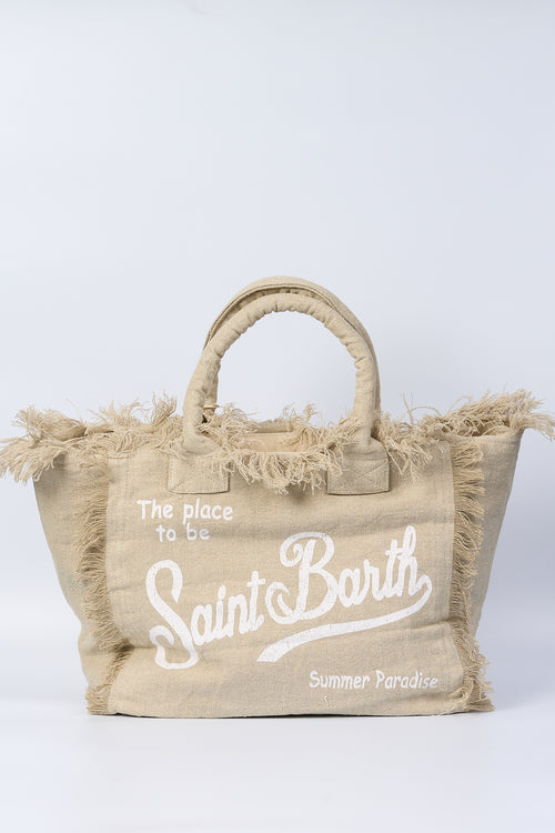 Mc2 Saint Barth Borsa Vanity In Lino Beige Donna