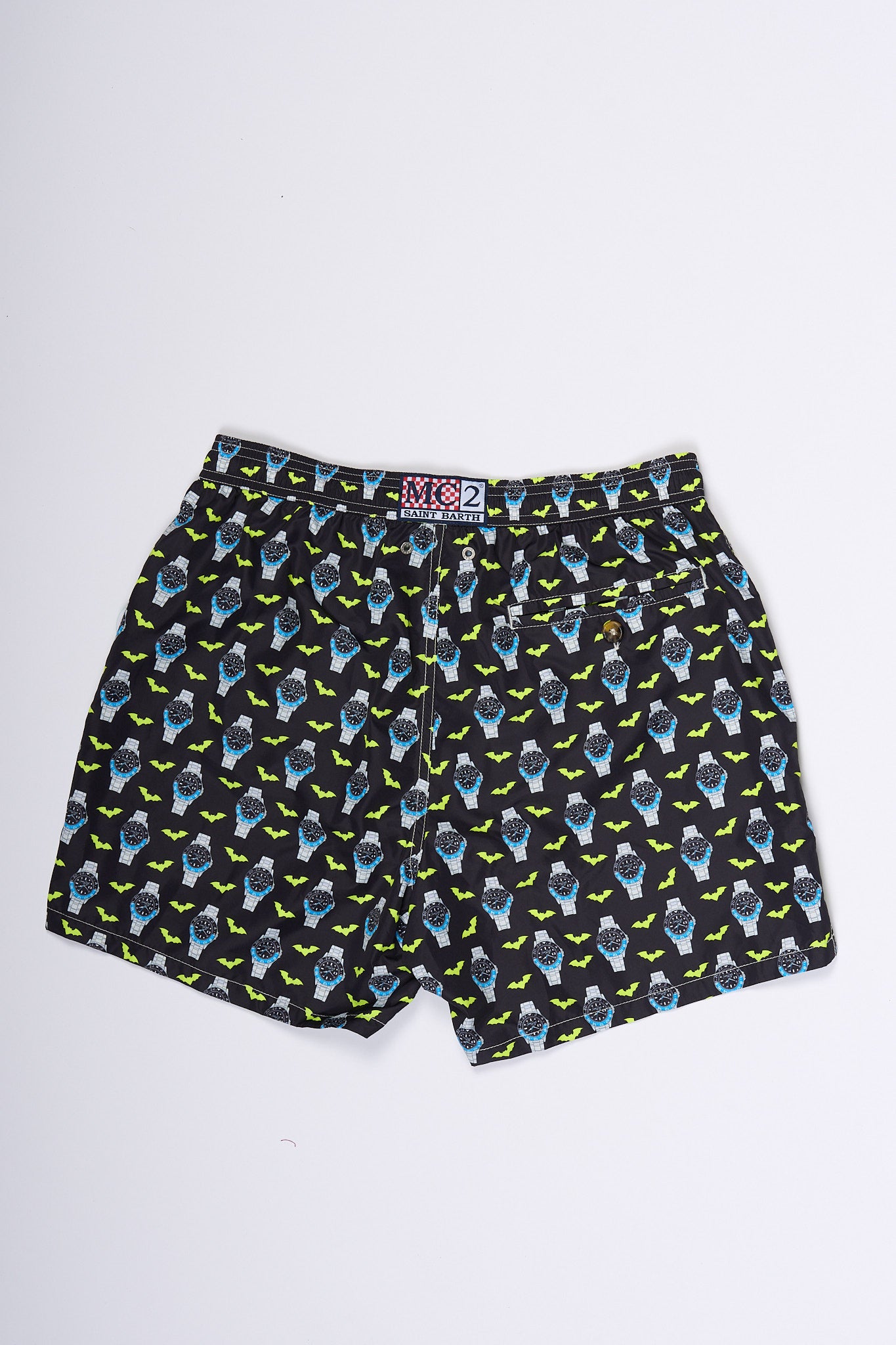 Mc2 Saint Barth Boxer Mare Bat O Clock Nero/giallo Uomo-3