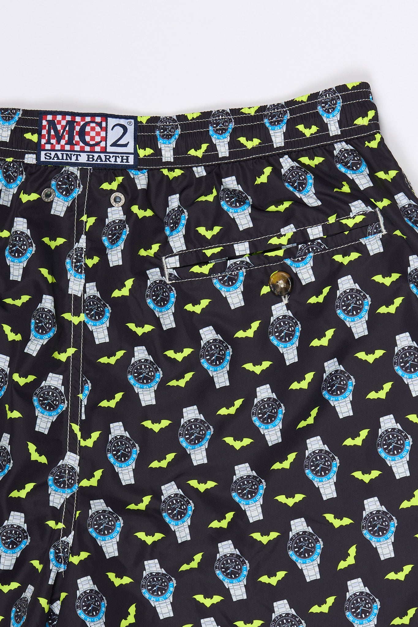 Mc2 Saint Barth Boxer Mare Bat O Clock Nero/giallo Uomo-4