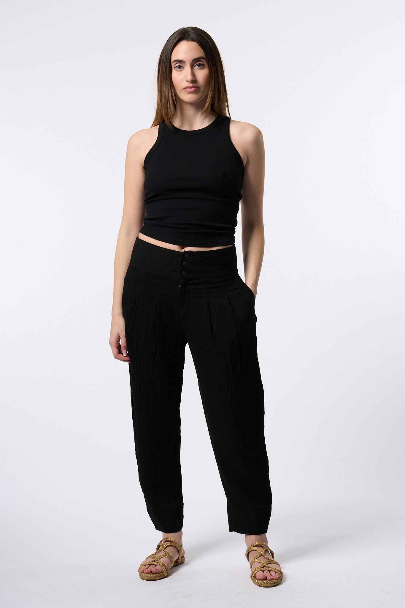 Mc2 Saint Barth Canotta Ada Nero Donna-1