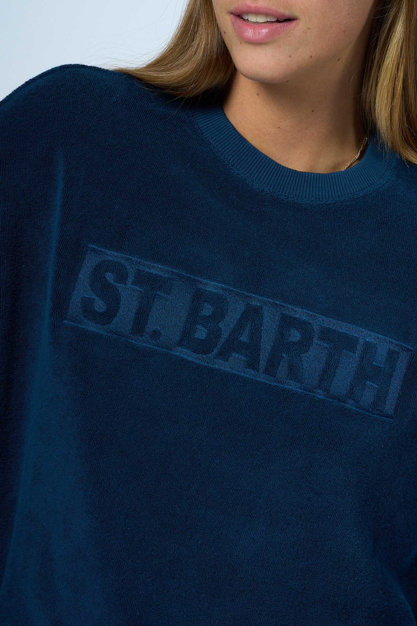 Mc2 Saint Barth Felpa Spugna Blu Donna-2