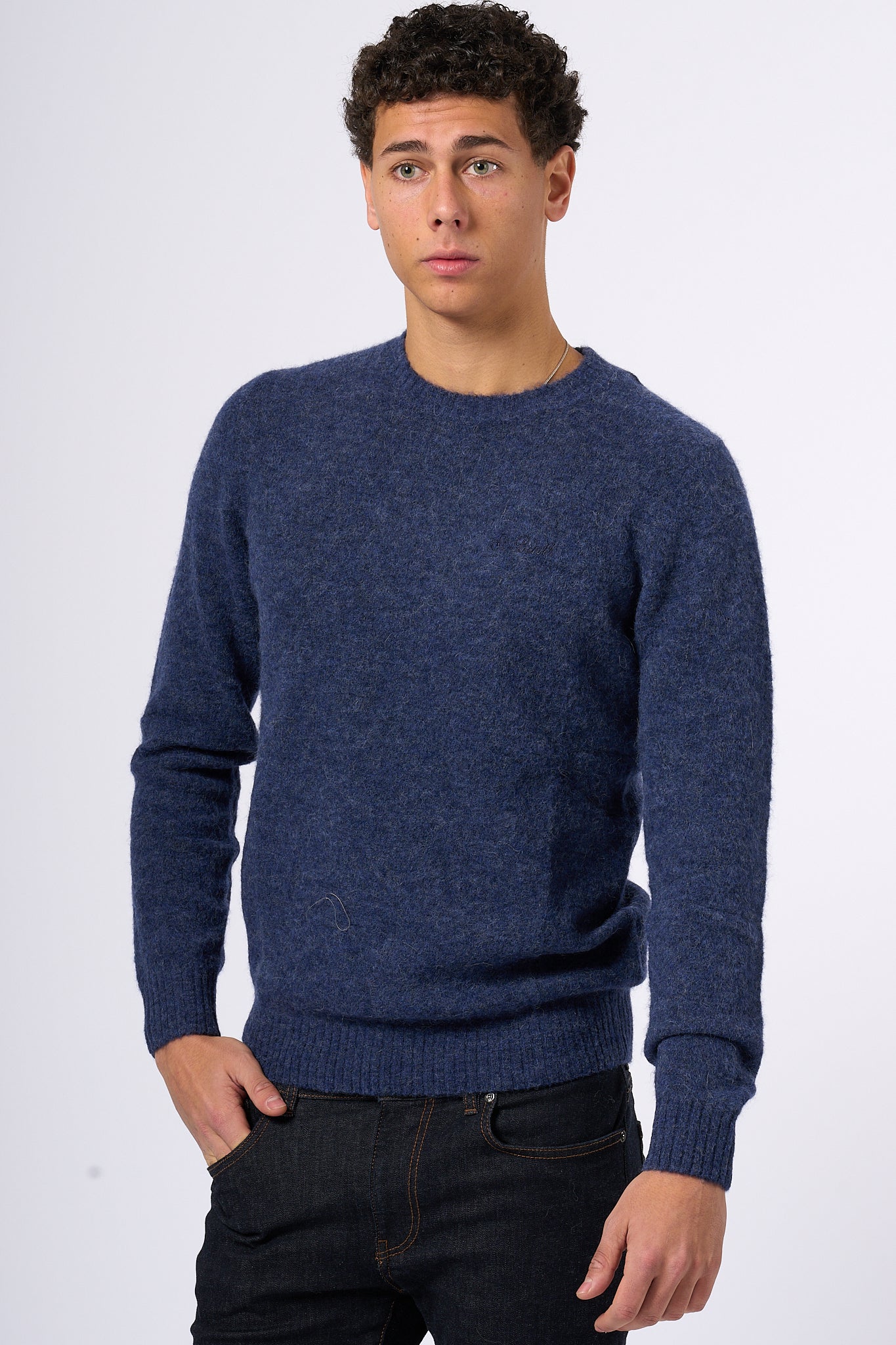 Mc2 Saint Barth Alpaca Sweater Blue Men-1