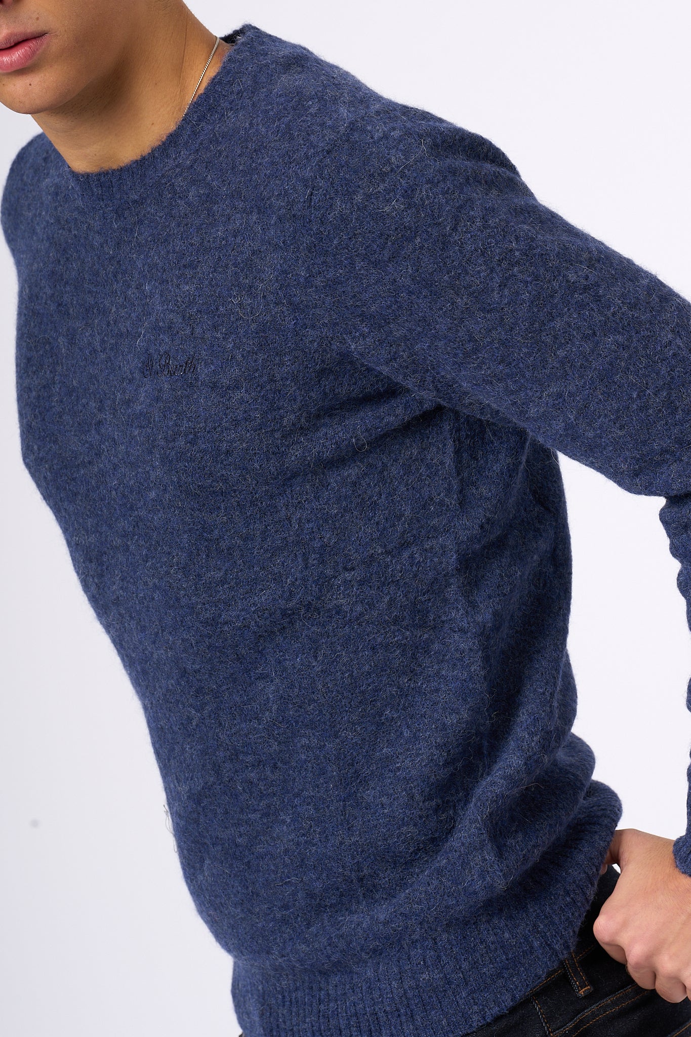 Mc2 Saint Barth Alpaca Sweater Blue Men-4