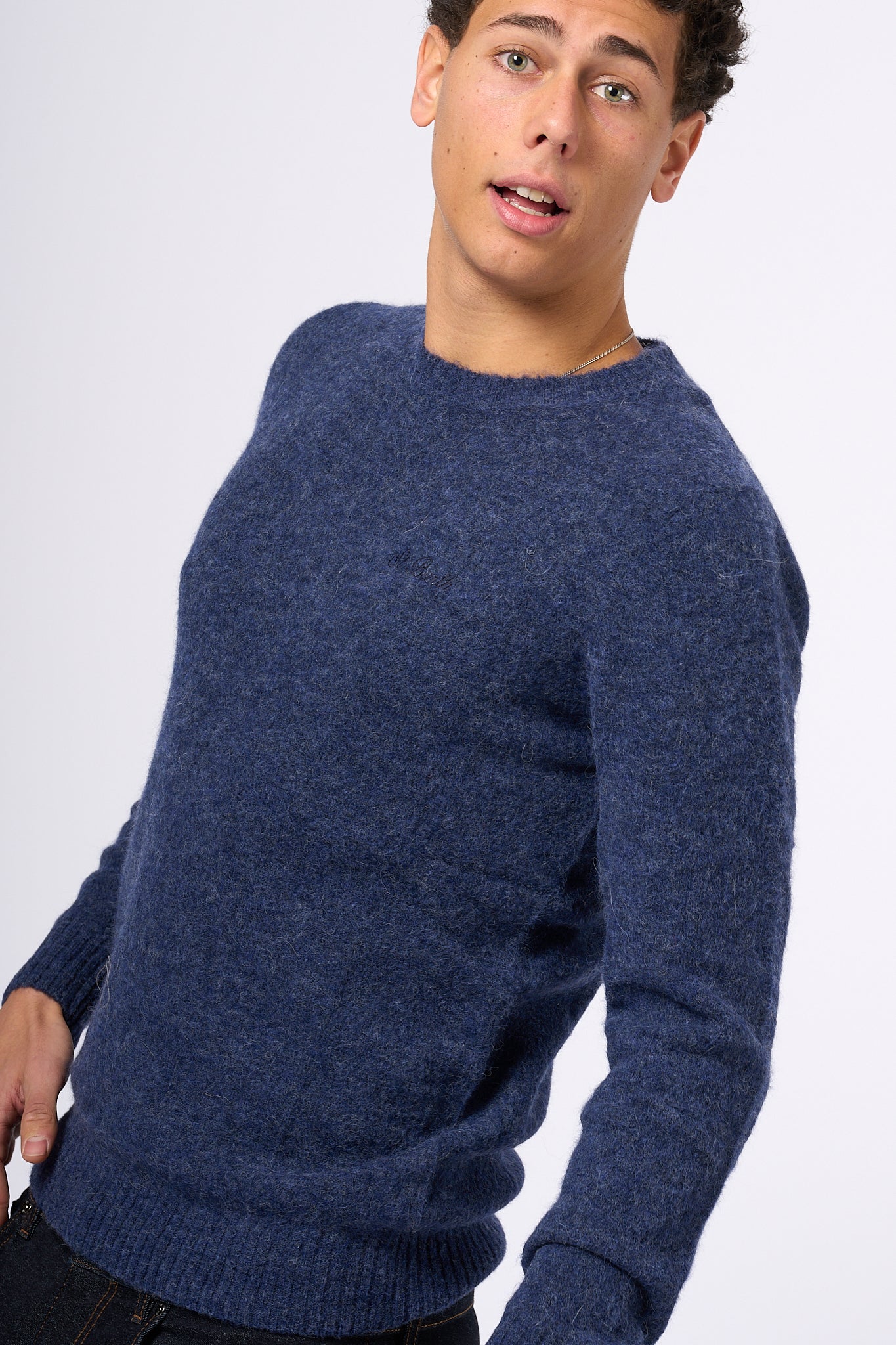 Mc2 Saint Barth Alpaca Sweater Blue Men-5