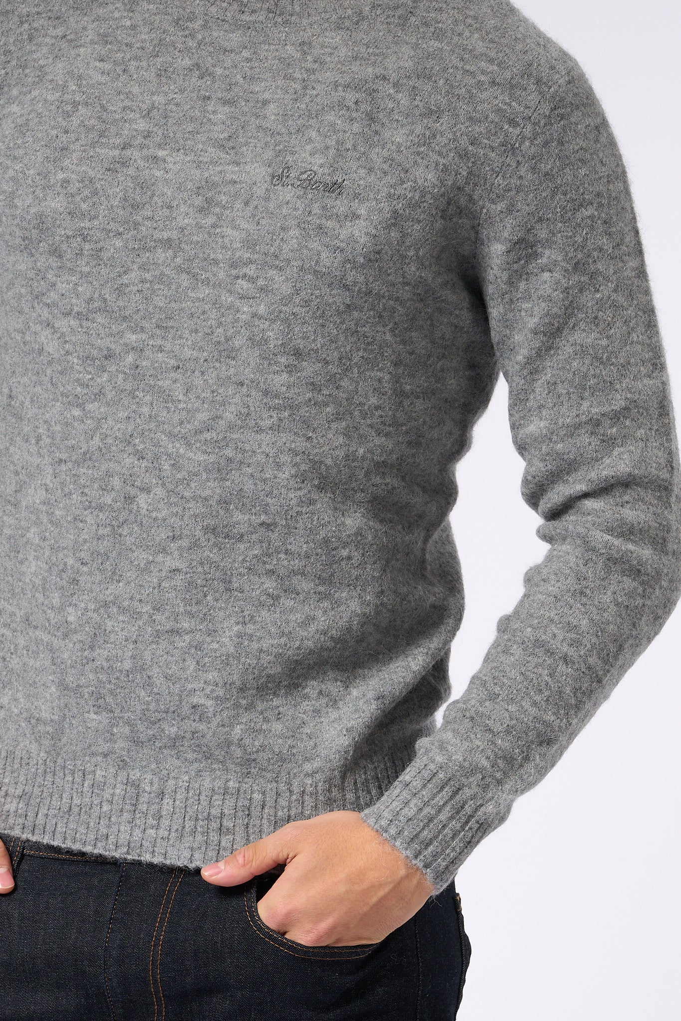 Mc2 Saint Barth Alpaca Sweater Grey Men-3