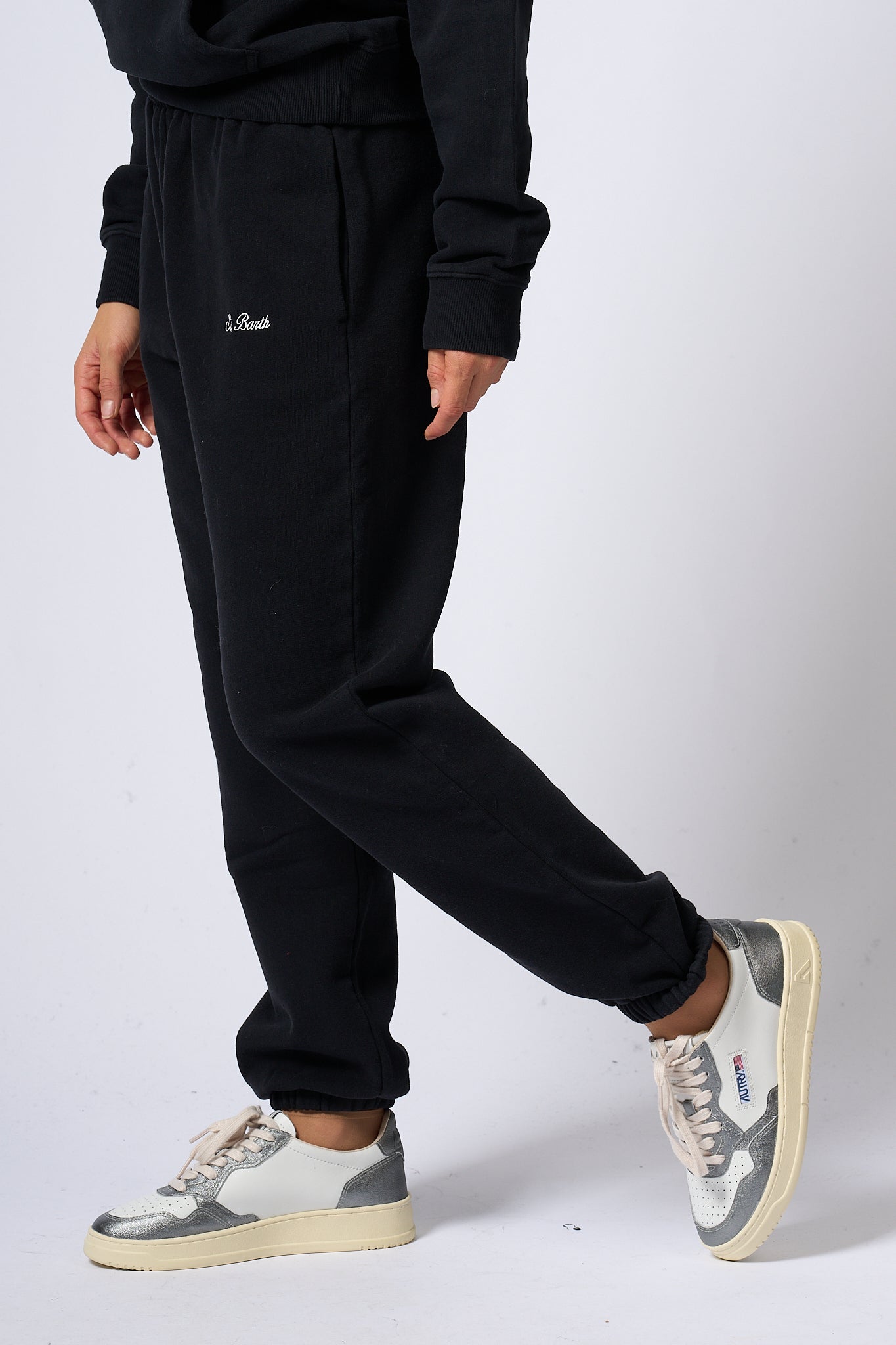 Mc2 Saint Barth Pantaloni Felpa Nero Donna-1