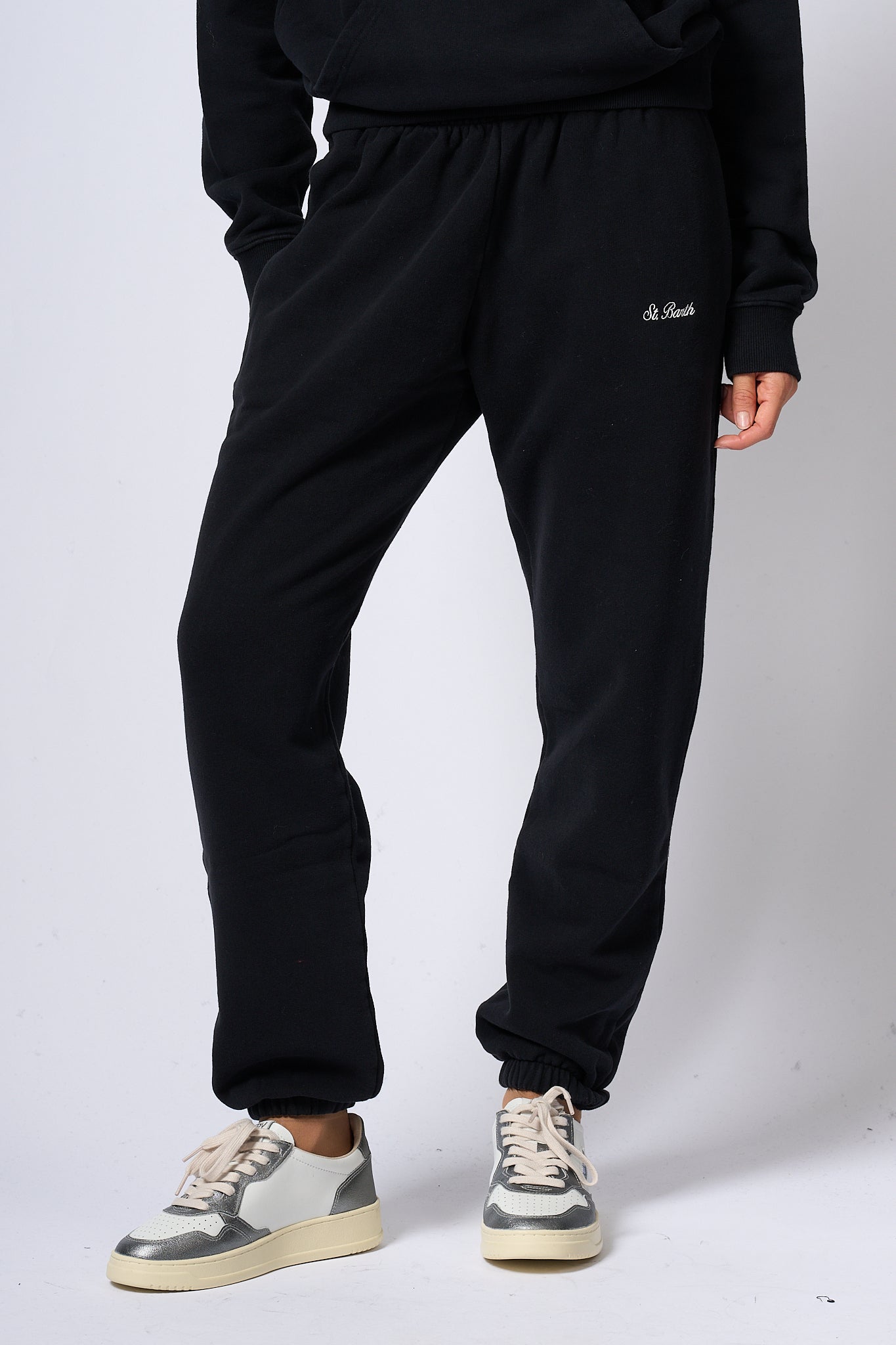 Mc2 Saint Barth Pantaloni Felpa Nero Donna-3