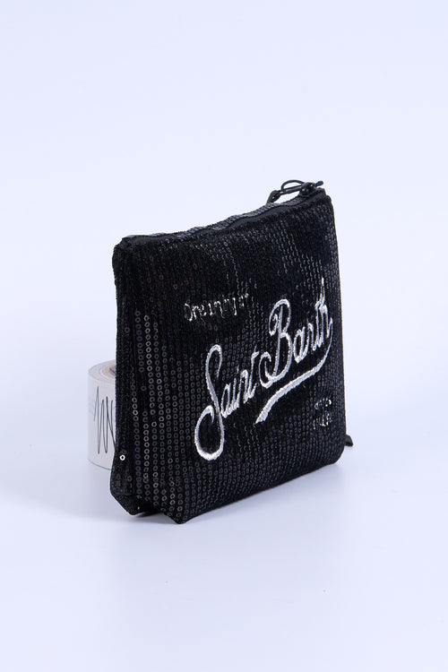 Mc2 Saint Barth Pochette ALINE Pailettes Nero Donna-2