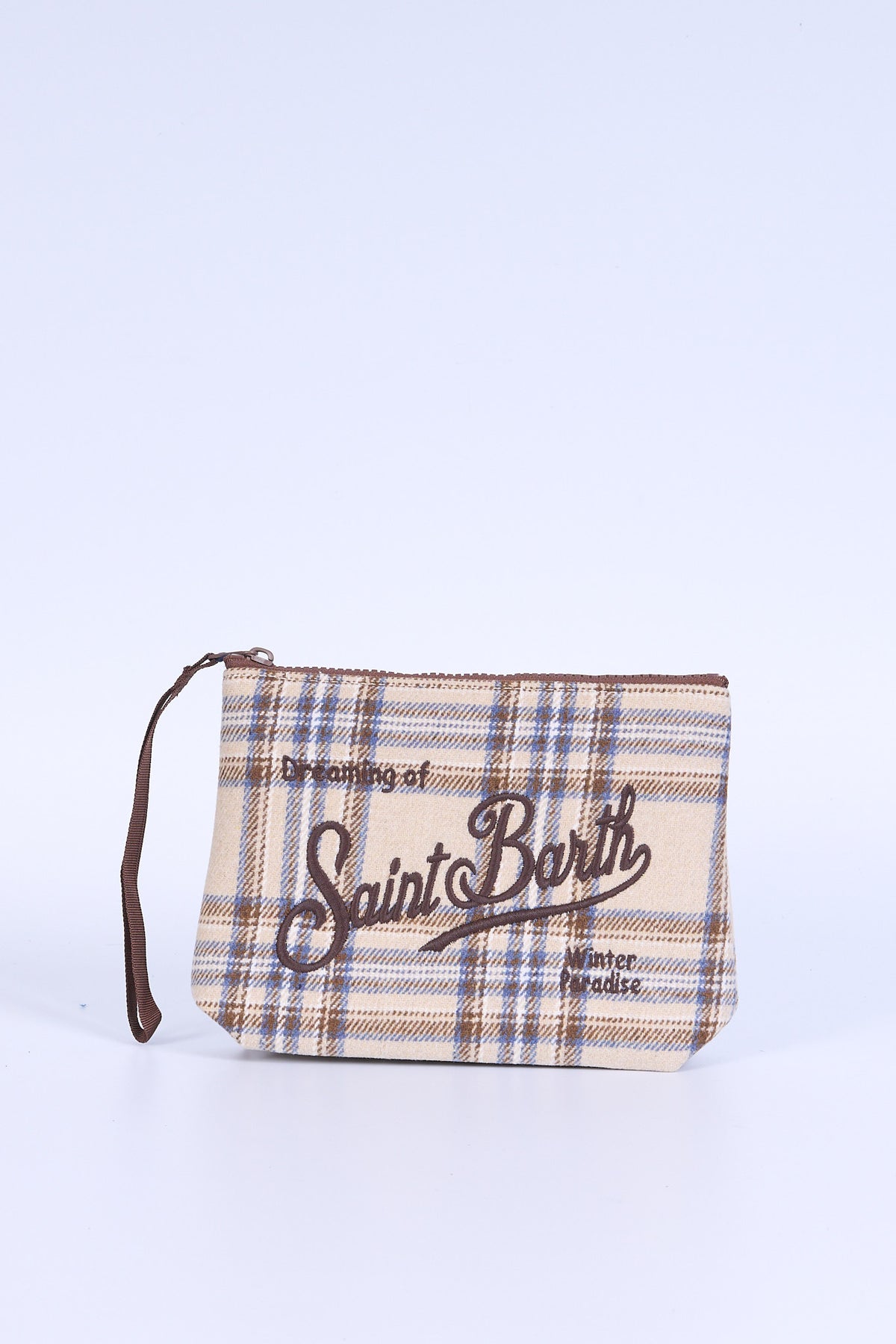 Mc2 Saint Barth Pochette ALINE Tartan Beige/marrone Donna-1