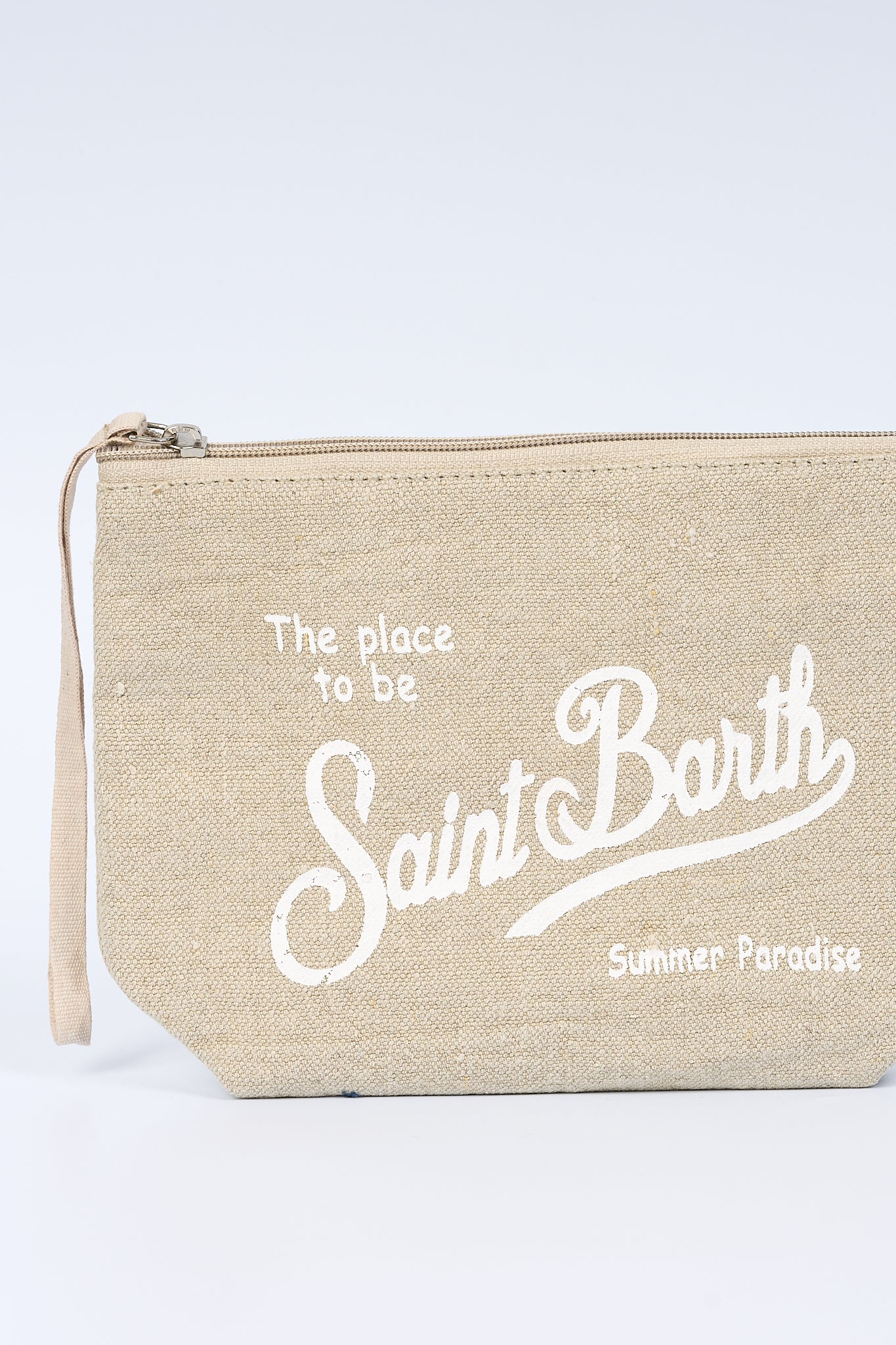 Mc2 Saint Barth Pochette Aline In Lino Beige Donna-2