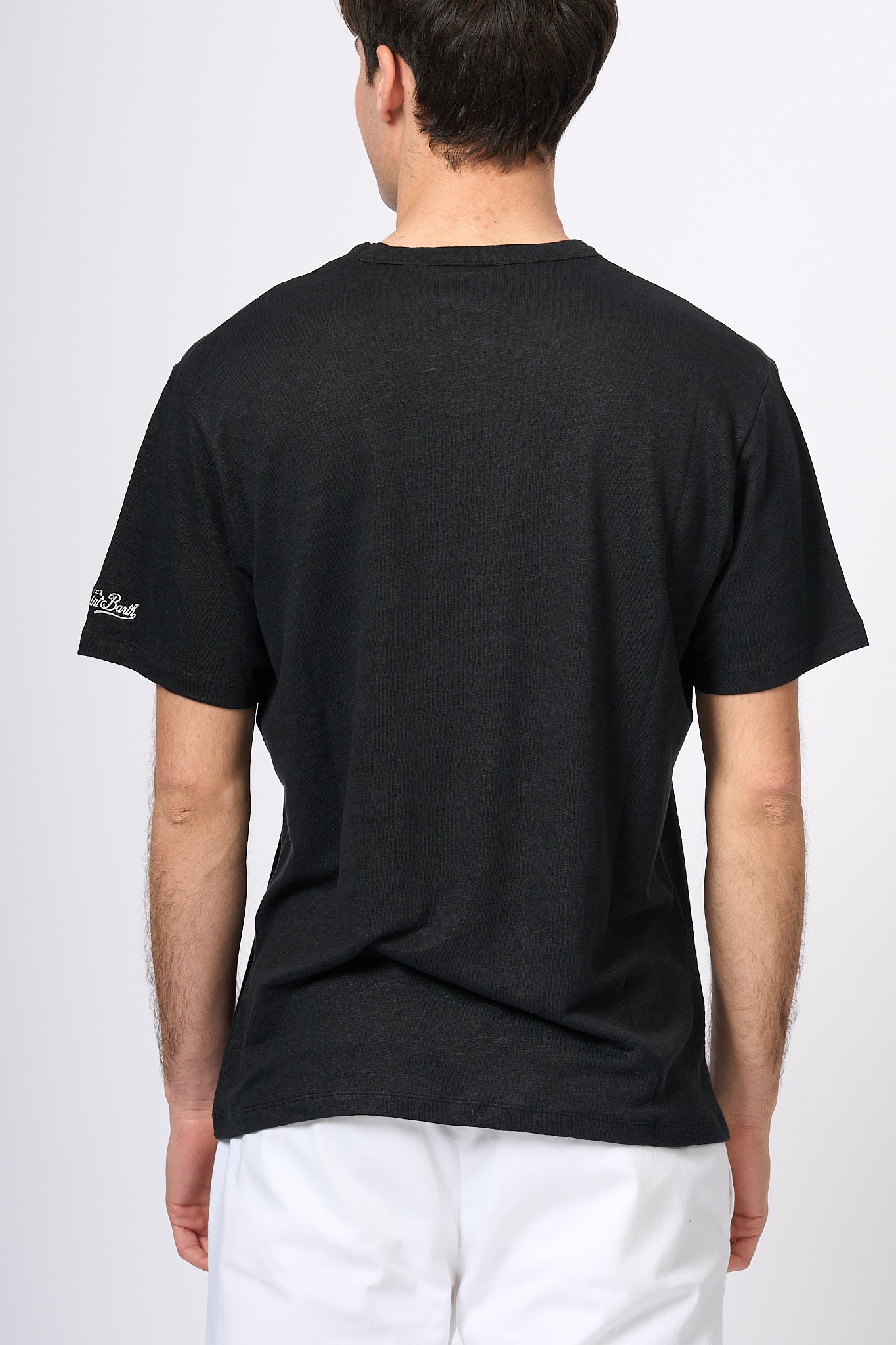 Mc2 Saint Barth T-shirt Lino Nero Uomo-5