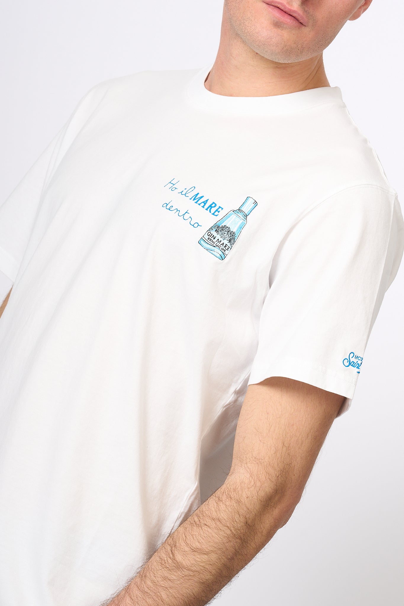 Mc2 Saint Barth T-shirt Mare Dentro Bianco Uomo-5