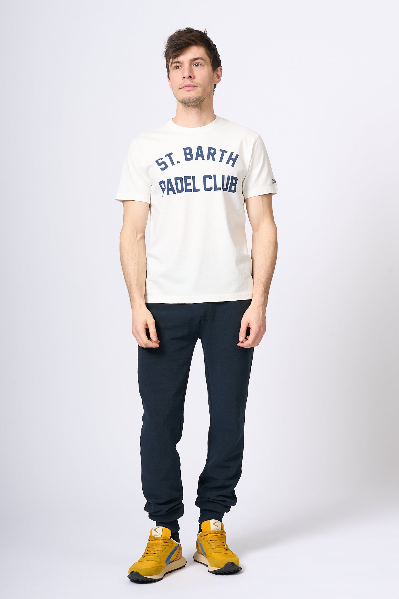 Mc2 Saint Barth T-shirt Padel Club Bianco Uomo-3
