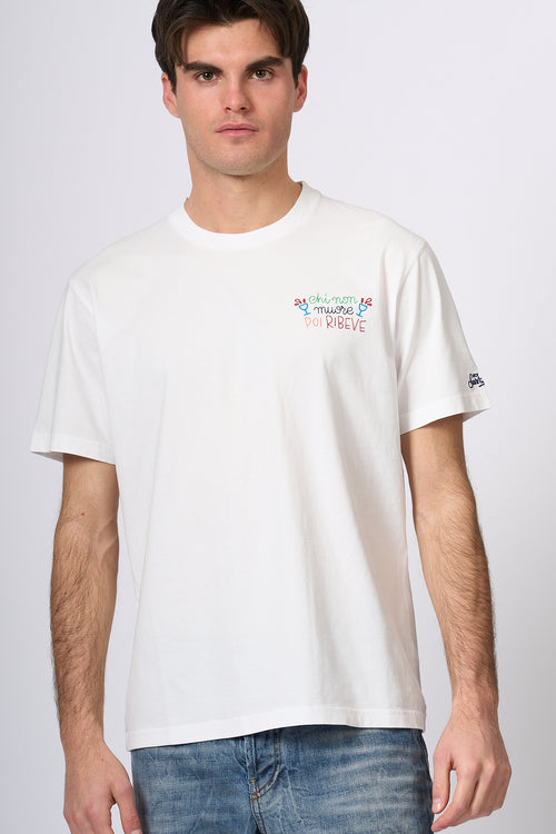 Mc2 Saint Barth T-shirt Poi Ribeve Bianco Uomo