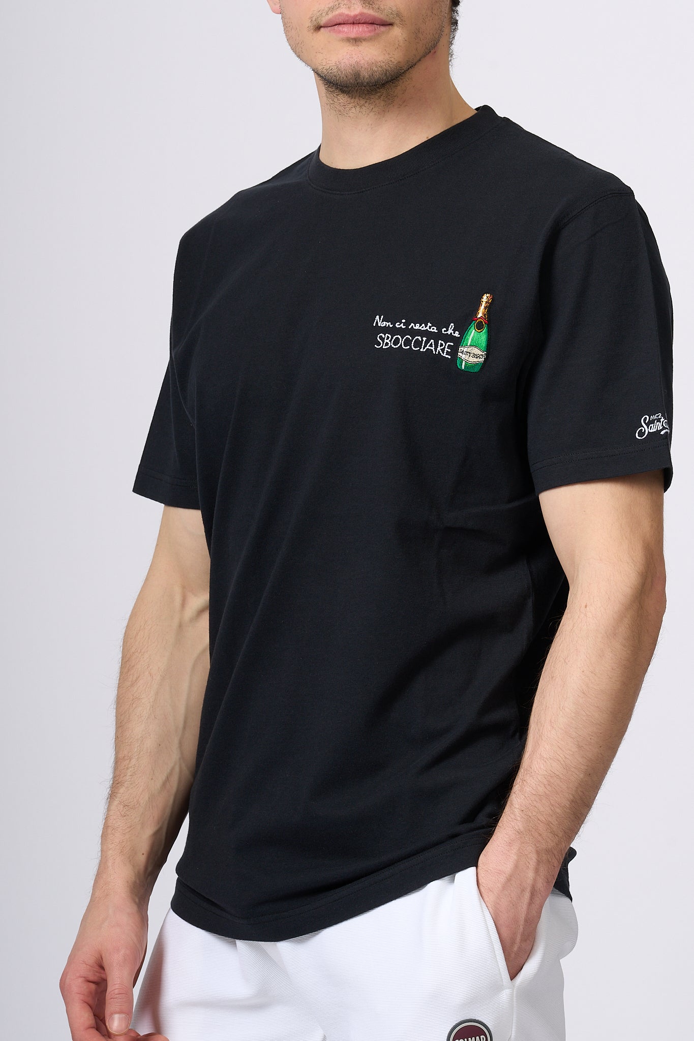 Mc2 Saint Barth T-shirt Sbocciare Nero Uomo-1