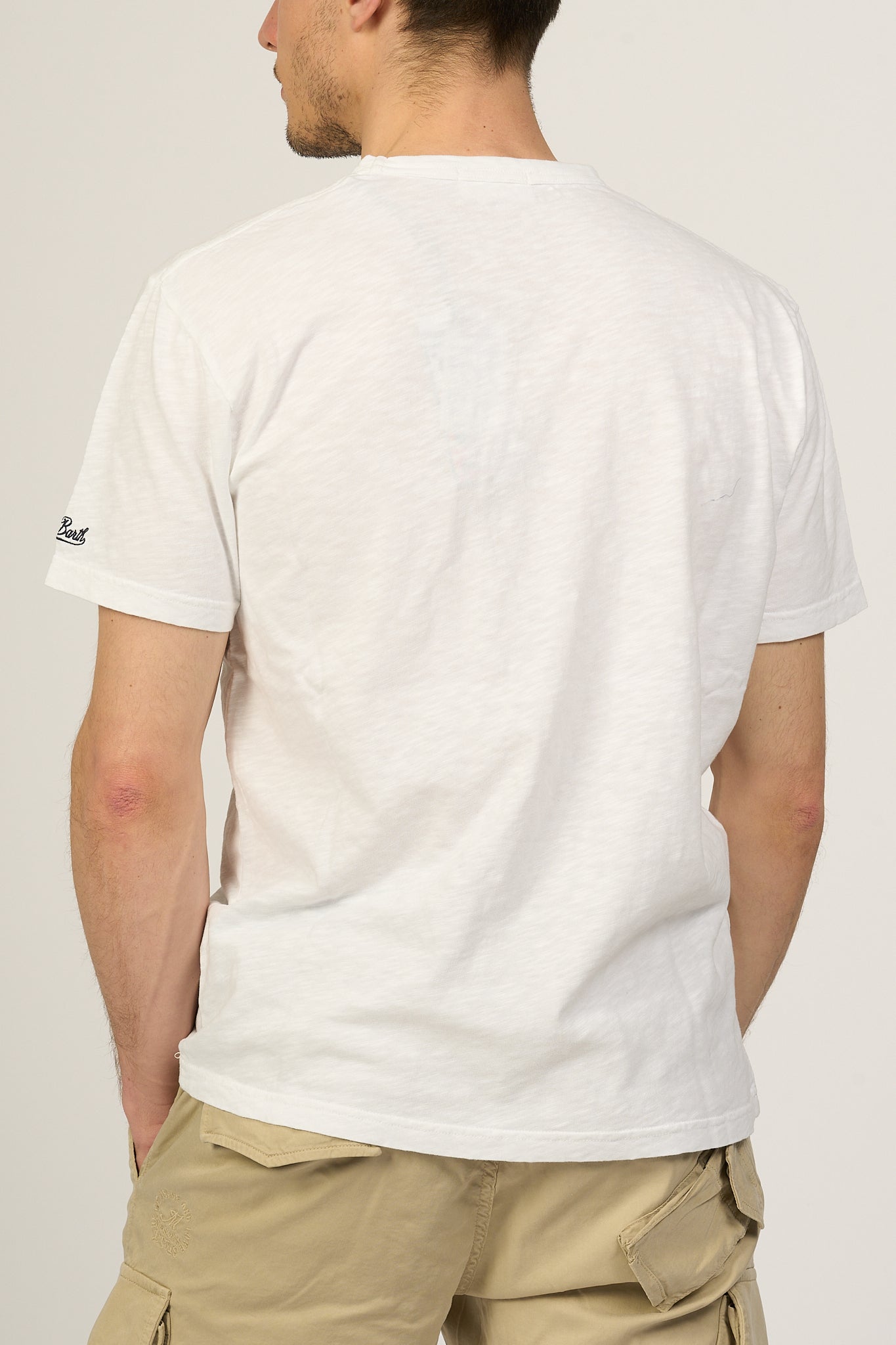 Mc2 Saint Barth T-shirt Taschino Bianco Uomo-4