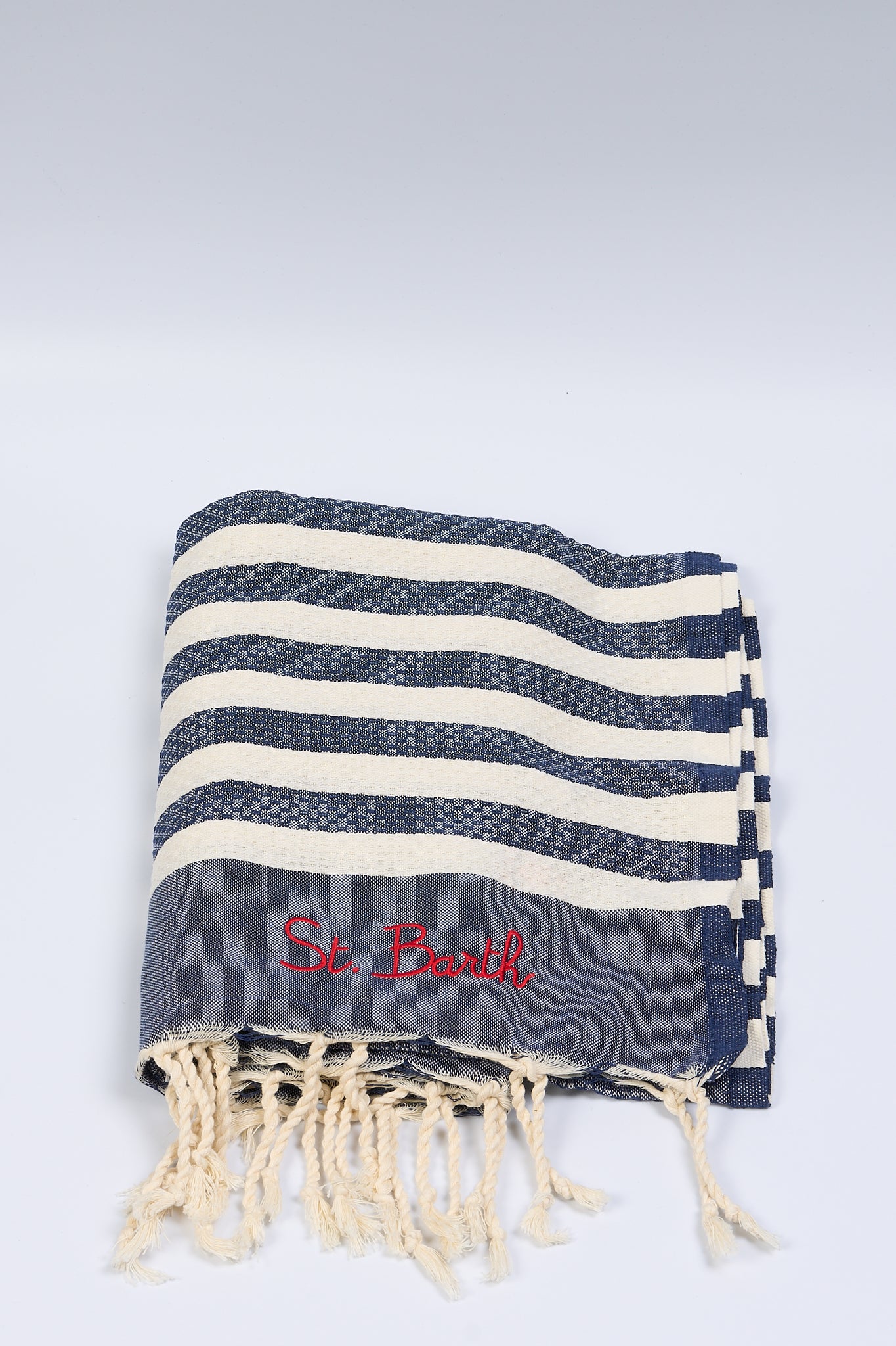 Mc2 saint barth Telo Mare a Righe Bianco/blu Donna-3