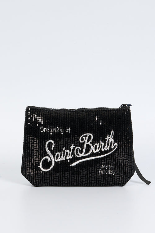 Mc2 Saint Barth Pochette ALINE Pailettes Nero Donna