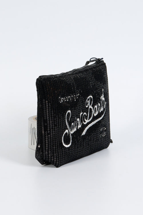 Mc2 Saint Barth Pochette ALINE Pailettes Nero Donna-2