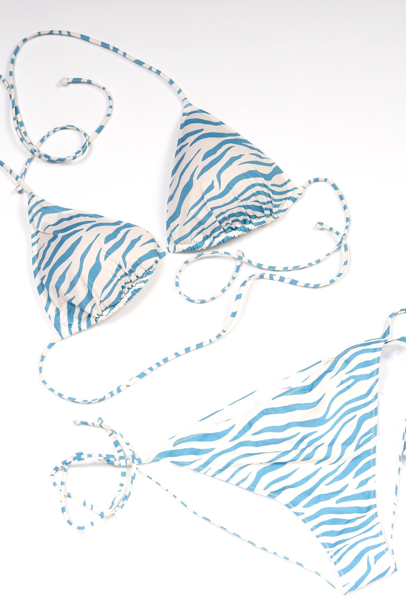 Mc2 saint barth Costume Bikini Zebra Bianco/azzurro Donna-1