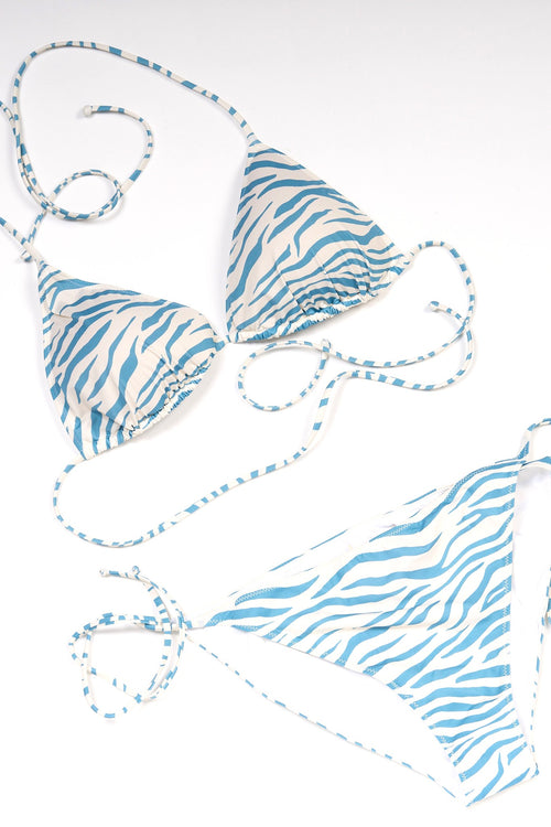 Mc2 saint barth Costume Bikini Zebra Bianco/azzurro Donna