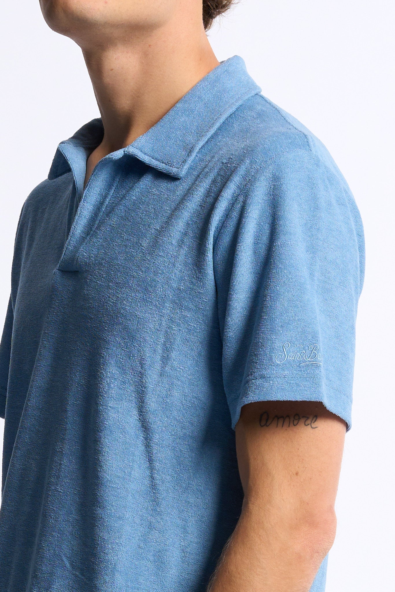 Mc2 saint barth Polo Jeremy Spugna Azzurro Uomo-2