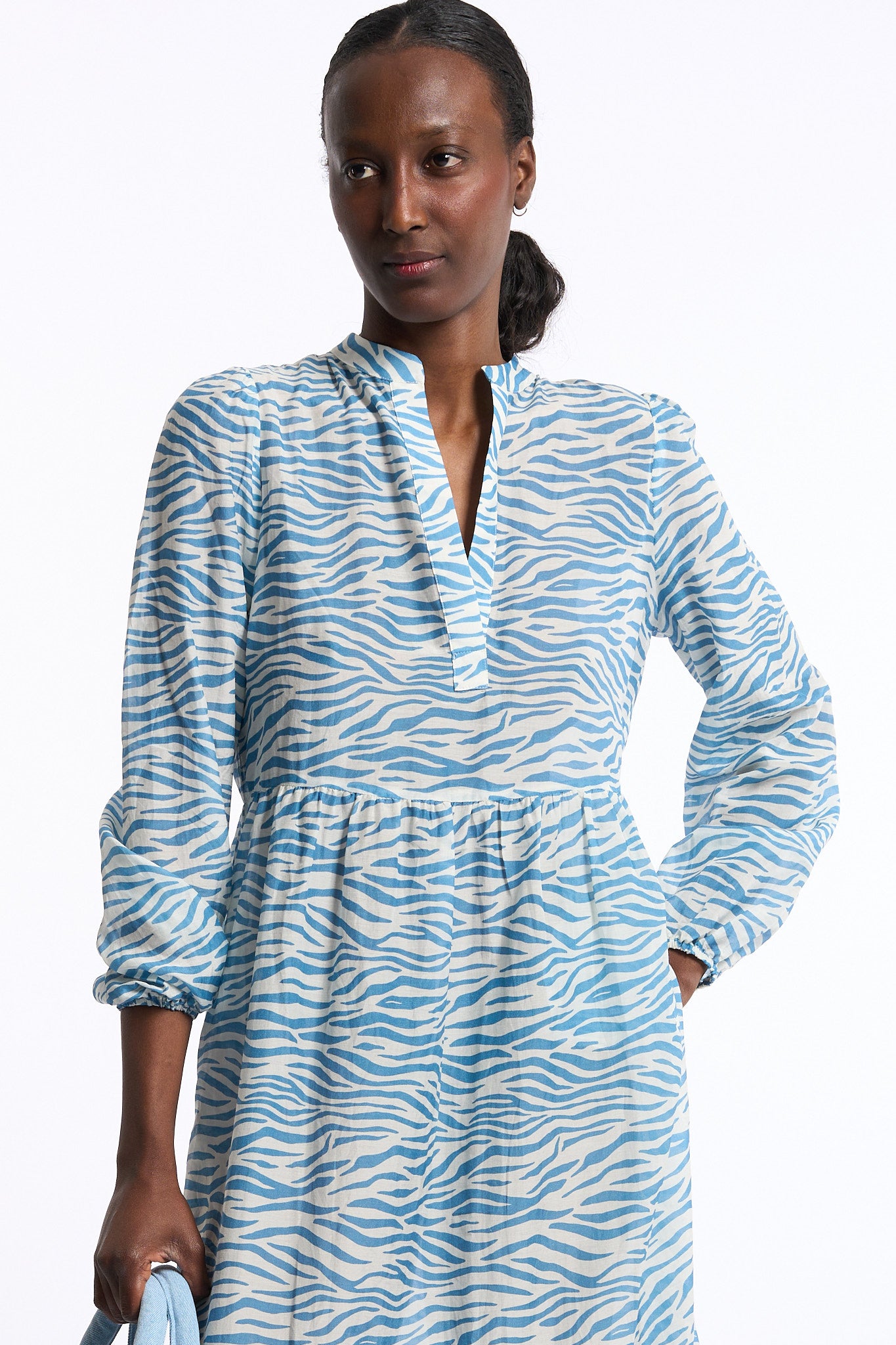 Mc2 saint barth Abito Lungo Azzurro/Bianco Donna-4