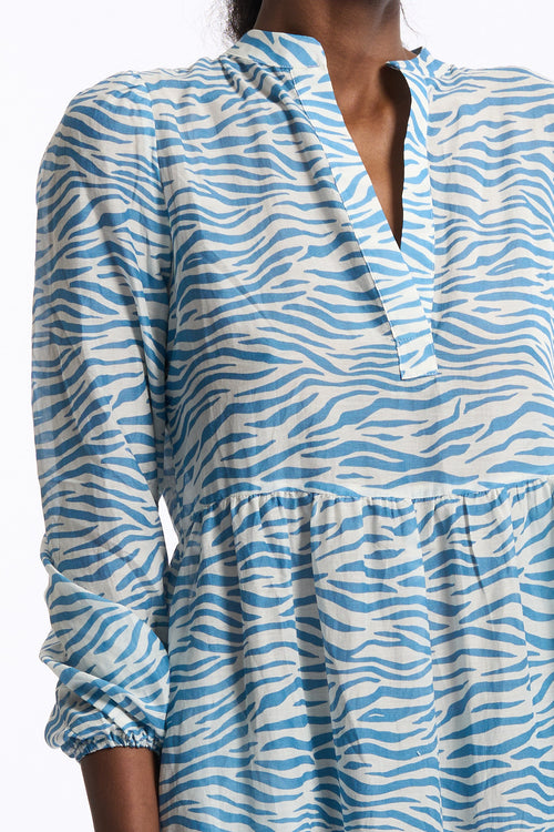 Mc2 saint barth Abito Lungo Azzurro/Bianco Donna-2