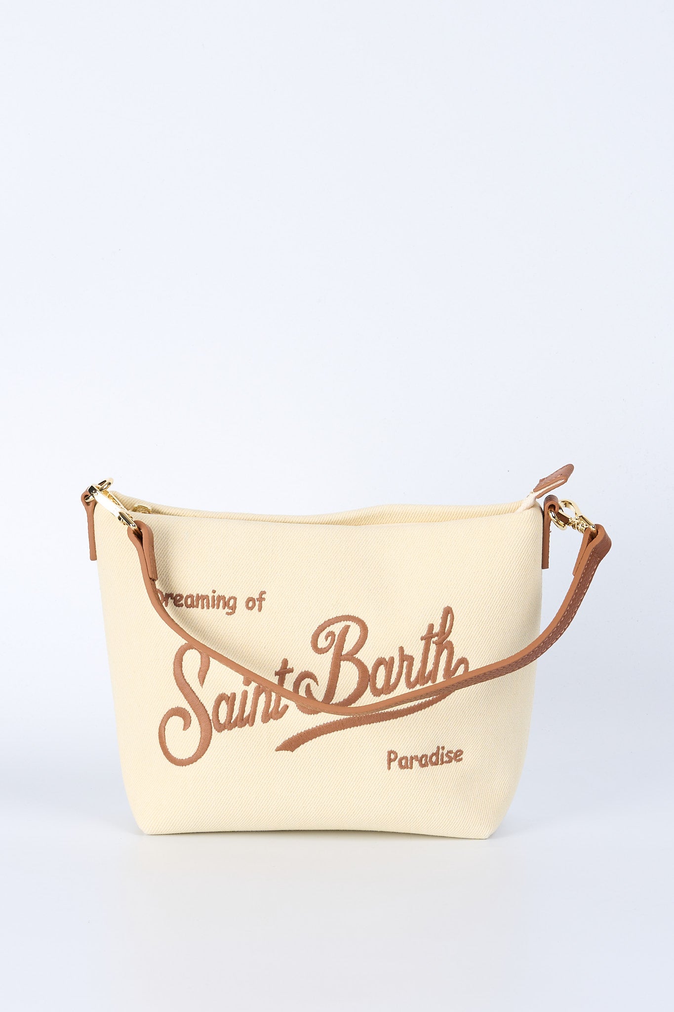 Mc2 saint barth Aline Bag Canvas Panna Donna-3