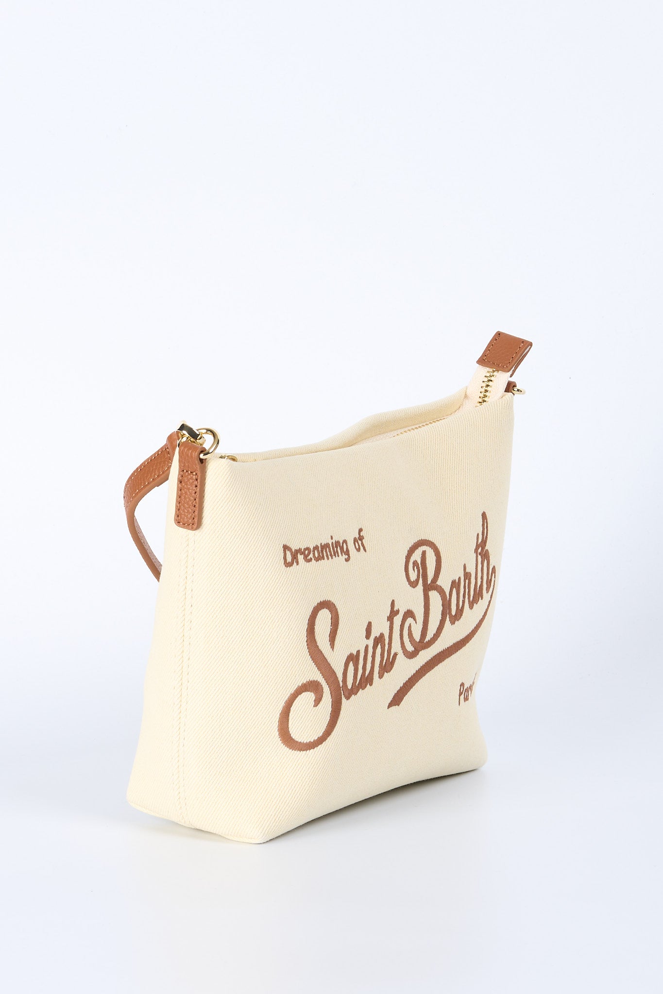 Mc2 saint barth Aline Bag Canvas Panna Donna-5