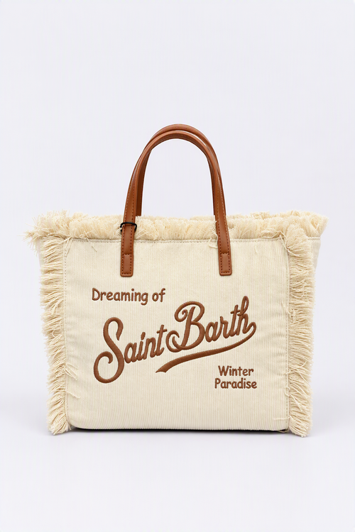Mc2 saint barth Borsa COLETTE Velluto Panna Donna