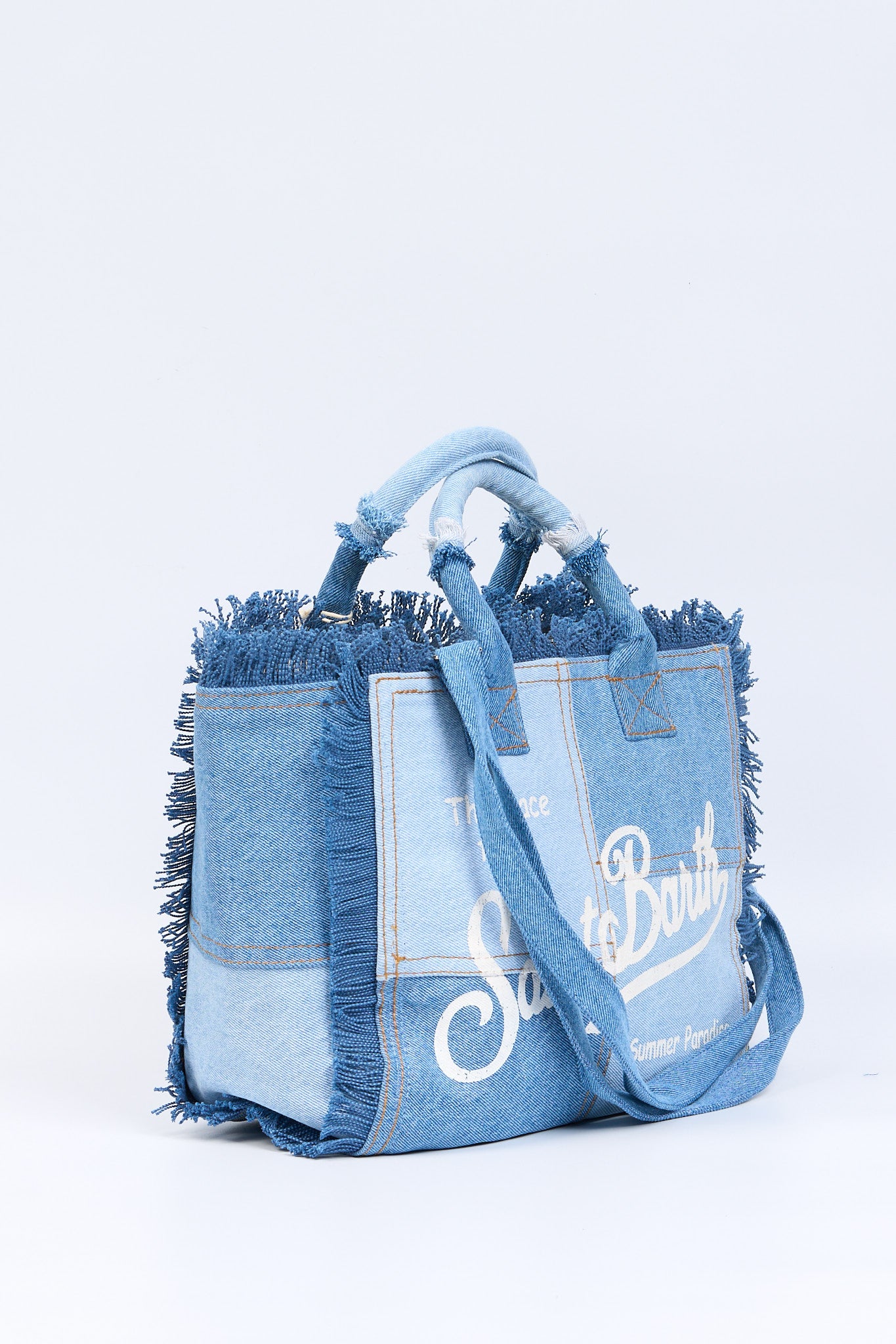 Mc2 saint barth Borsa Colette Denim Patch Donna-3