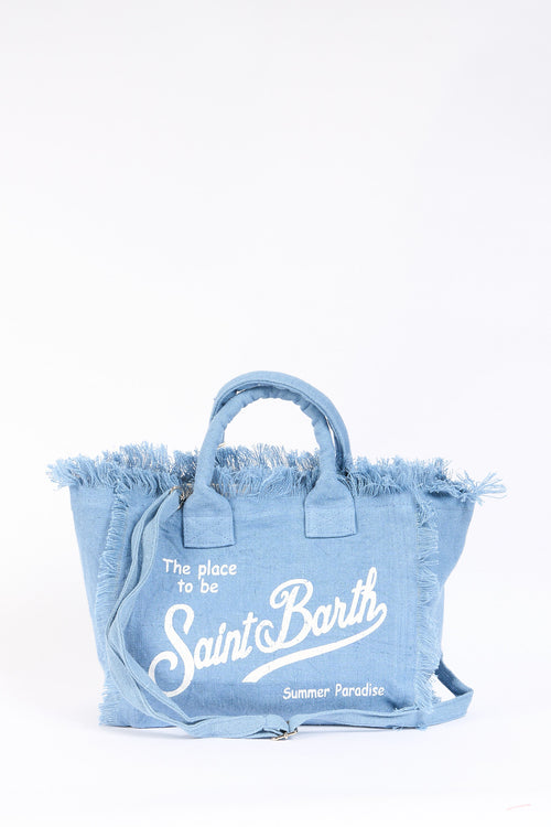 Mc2 saint barth Borsa Colette in Lino Denim Donna