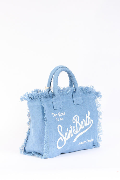 Mc2 saint barth Borsa Colette in Lino Denim Donna-2