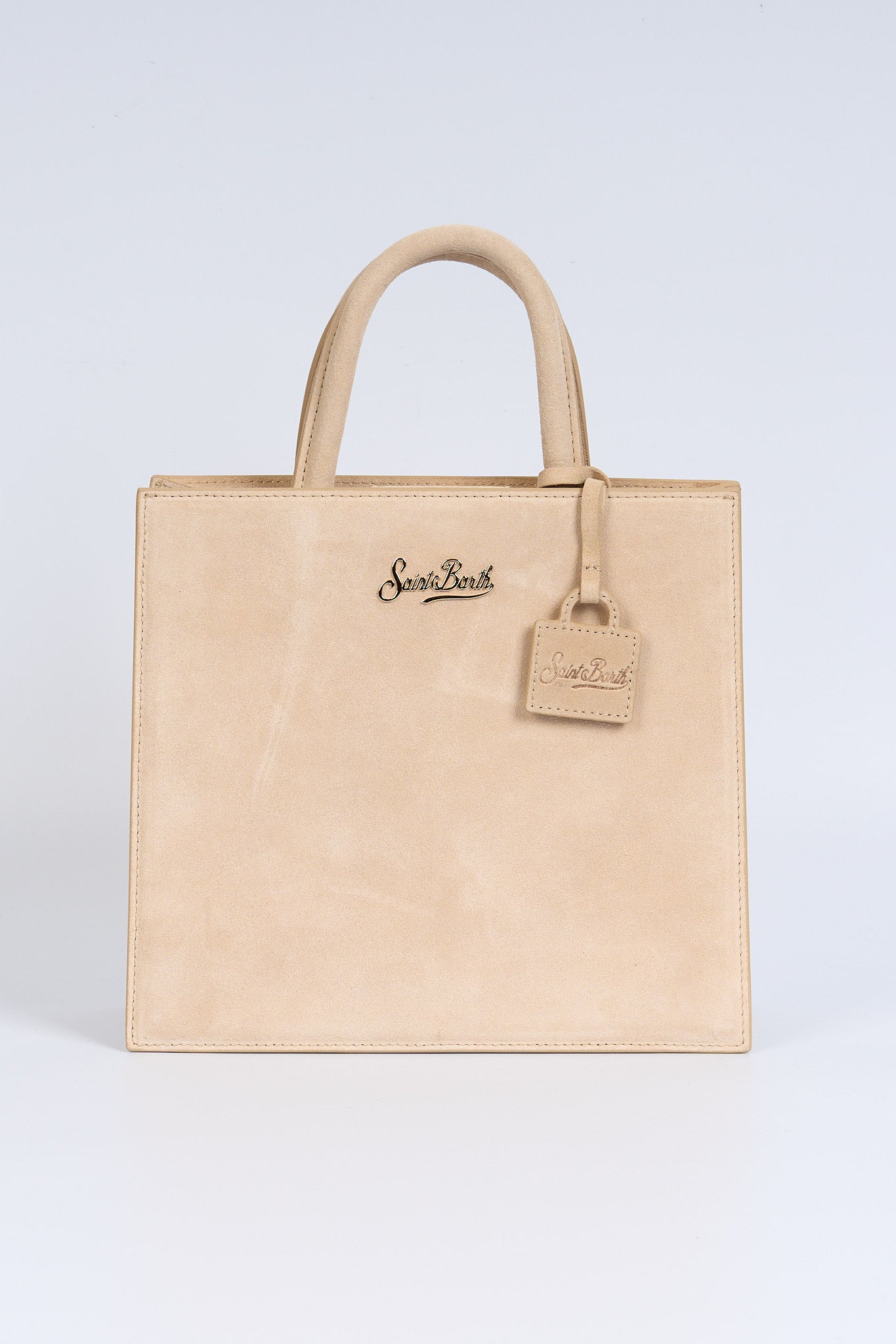 Mc2 saint barth Borsa Midi Scamosciata Beige Donna-5