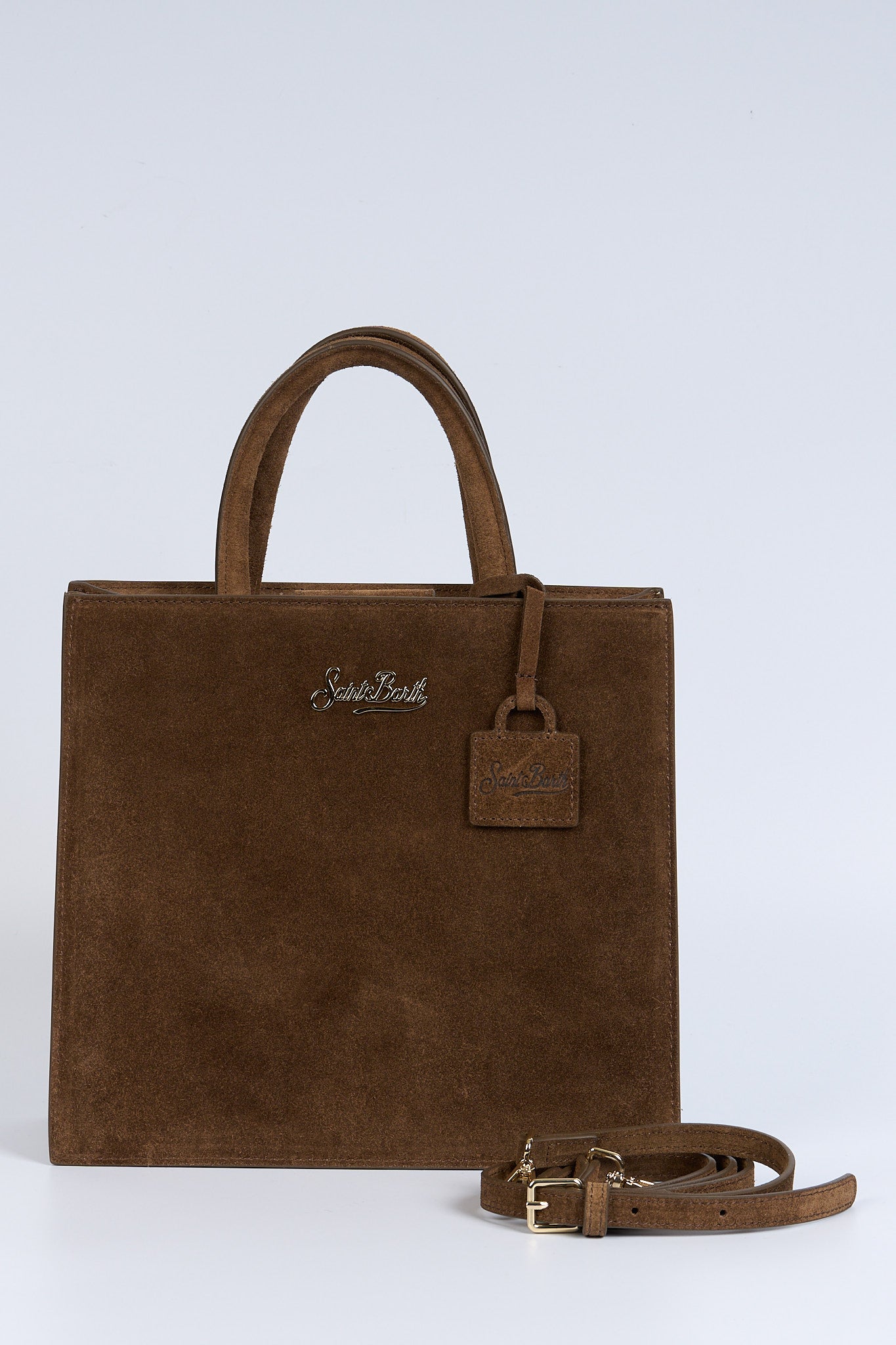 Mc2 saint barth Borsa Midi Scamosciata Marrone Donna-5