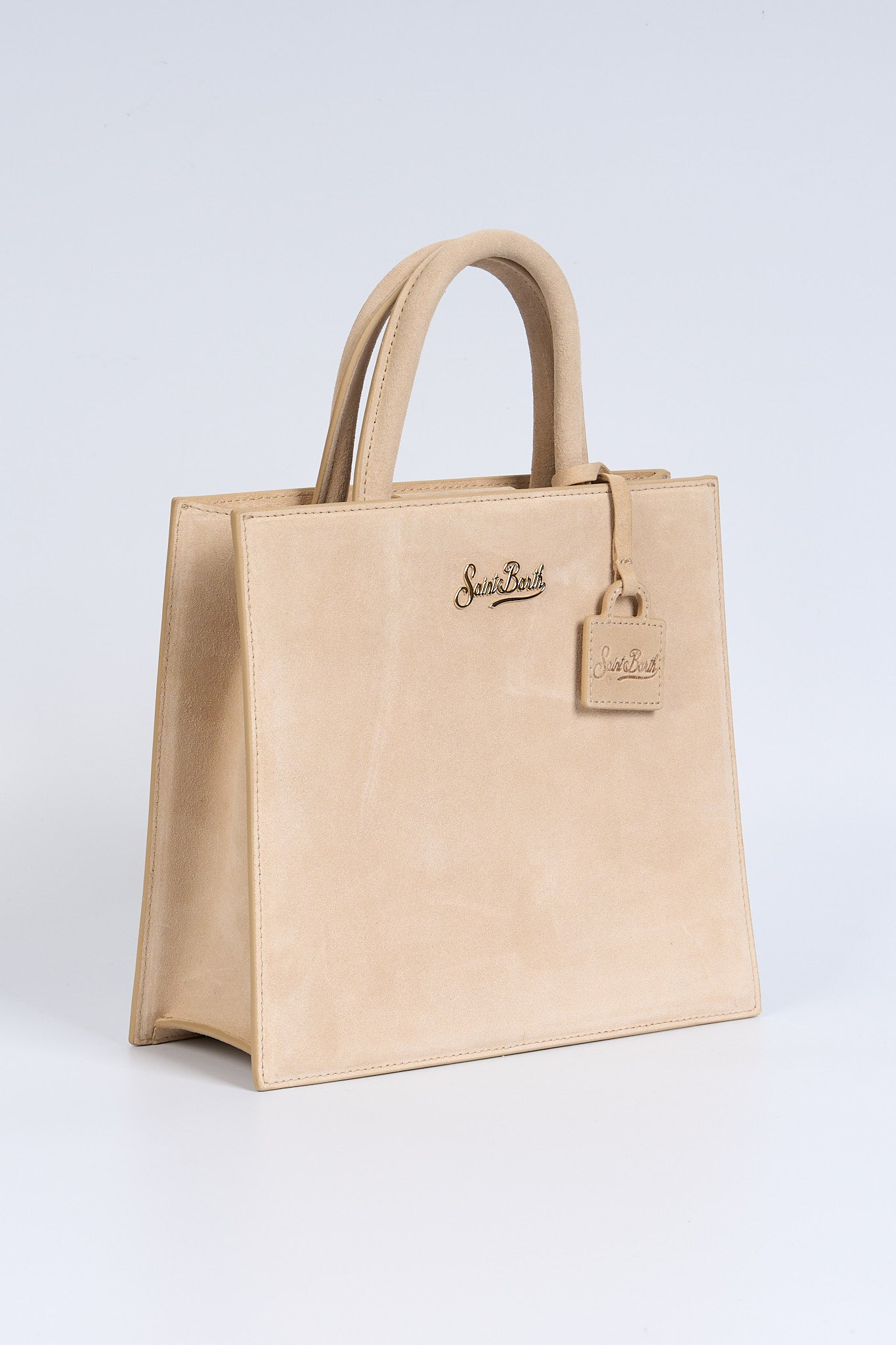 Mc2 saint barth Borsa Midi Scamosciata Beige Donna-4