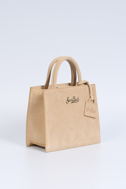 Mc2 saint barth Borsa Mini Scamosciata Beige Donna-2