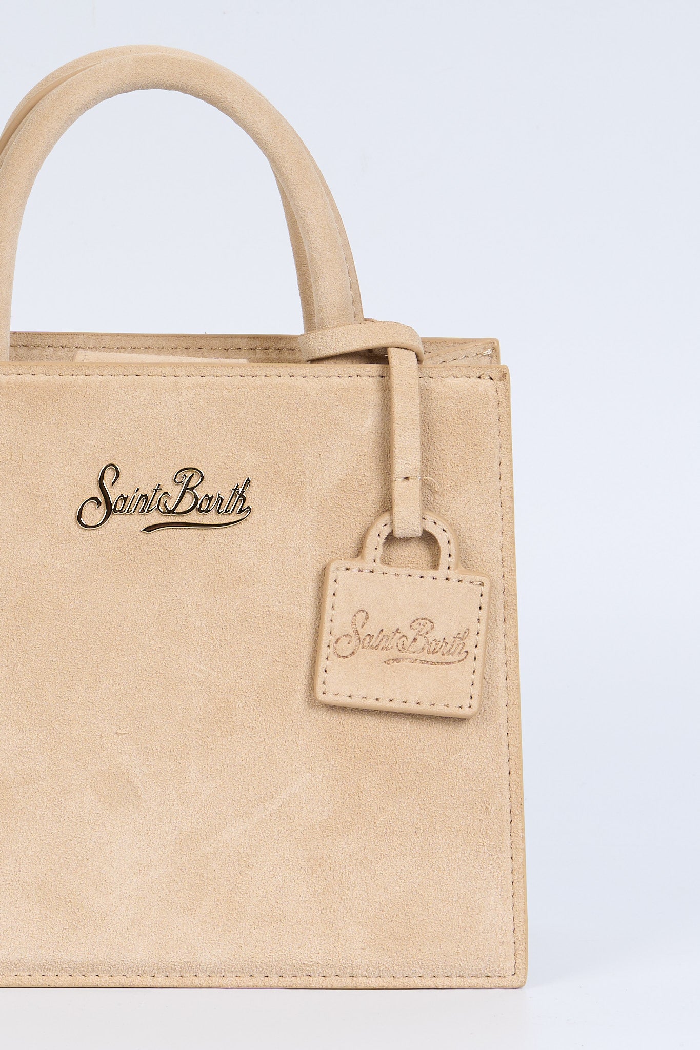 Mc2 saint barth Borsa Mini Scamosciata Beige Donna-5