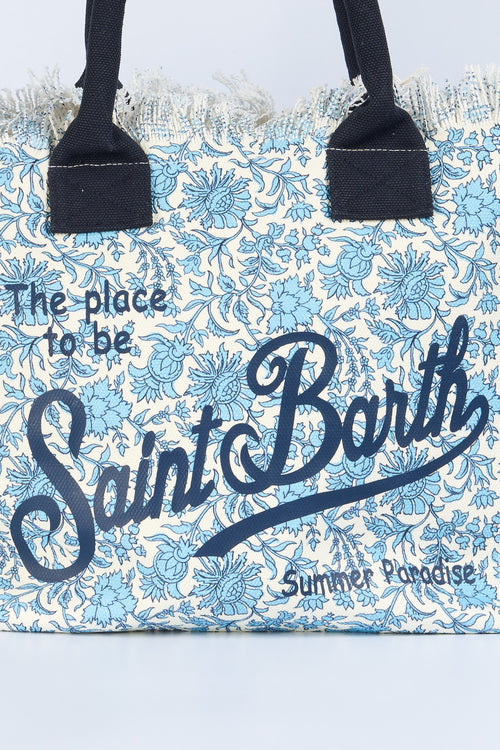 Mc2 saint barth Borsa Vanity Etnic Batik Bianco/azzurro Donna-2