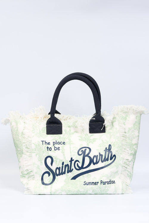 Mc2 saint barth Borsa Vanity Jungle Bianco/verde Donna