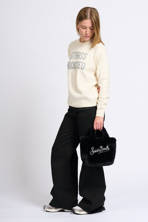Mc2 saint barth Borsa Vanity Mini Fur Nero Donna-2