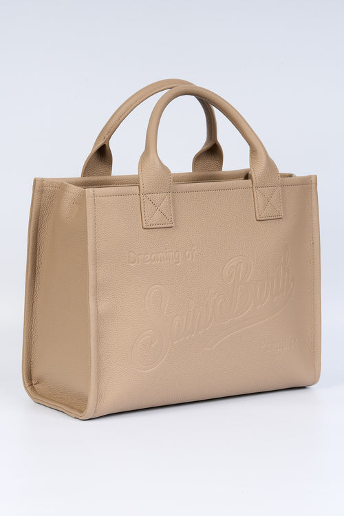 Mc2 saint barth Borsa Vanity Pelle Large Taupe Donna-2