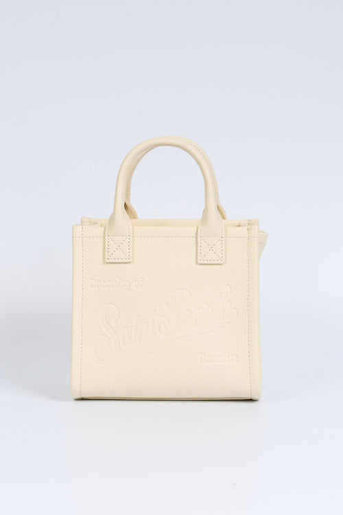Mc2 saint barth Borsa Vanity Pelle Mini Bianco Donna