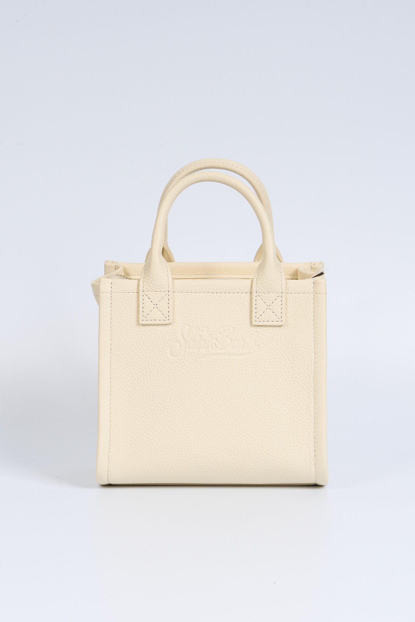 Mc2 saint barth Borsa Vanity Pelle Mini Bianco Donna-3
