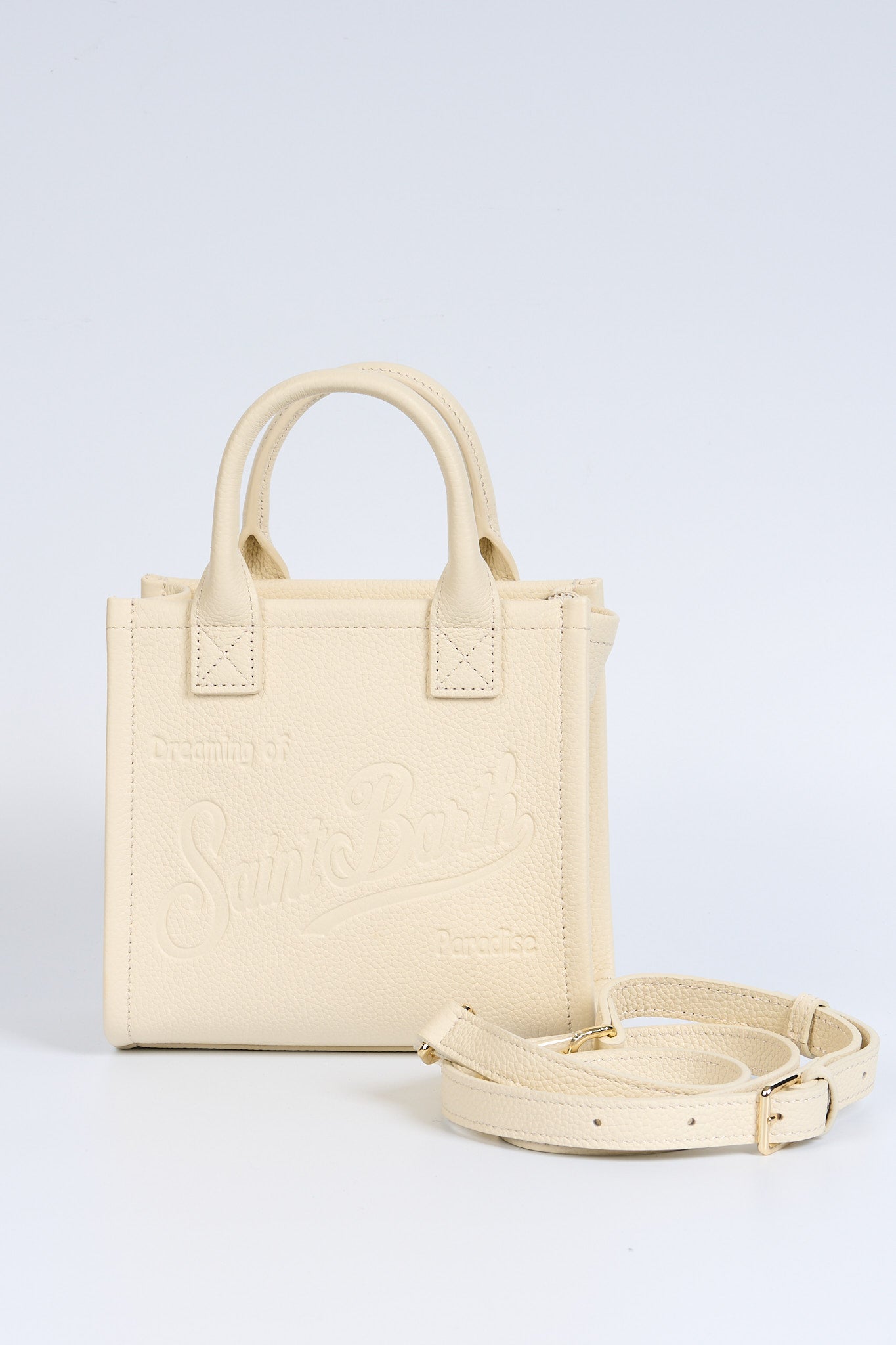 Mc2 saint barth Borsa Vanity Pelle Mini Bianco Donna-6
