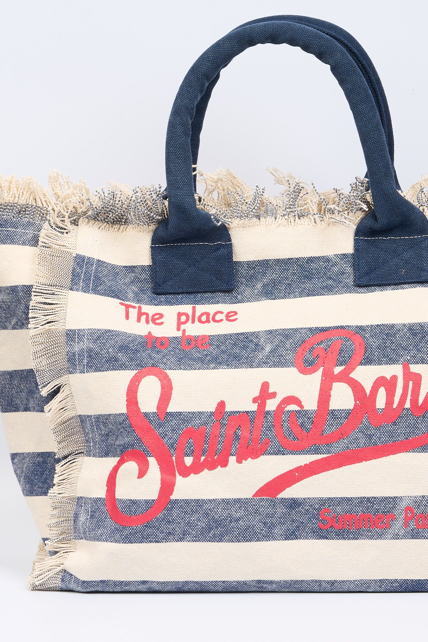 Mc2 saint barth Borsa Vanity Righe Bianco/Blu Donna-2